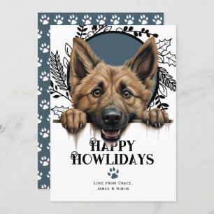 Happy Howlidays Belgium Shepherd Dog Weihnachten