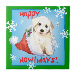 Happy Howlidays Bichon Fliese