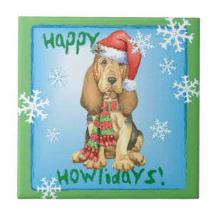 Happy Howlidays Bloodhound Fliese