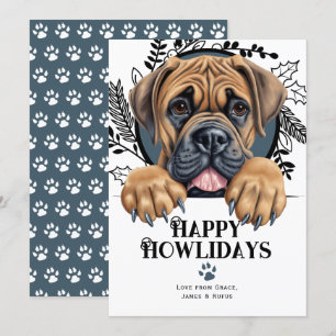 Happy Howlidays Boerboel Dog Weihnachten