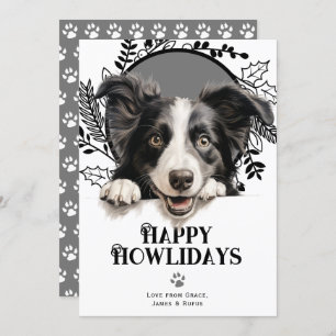 Happy Howlidays Border Collie Dog Weihnachten