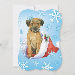 Happy Howlidays Border Terrier Feiertagskarte