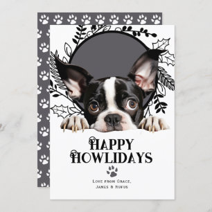 Happy Howlidays Boston Terrier Dog Weihnachten