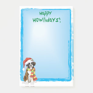 Happy Howlidays Boxer Post-it Klebezettel
