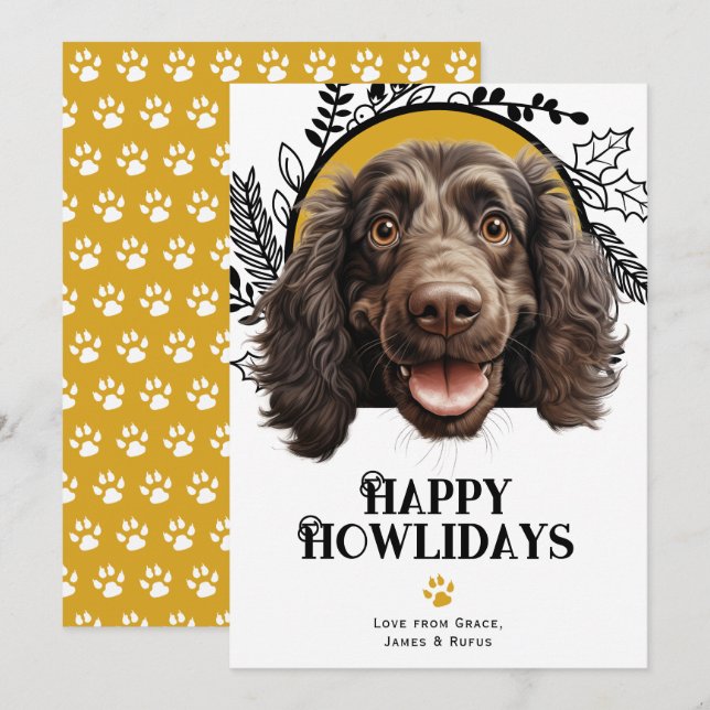 Happy Howlidays Boykin Spaniel Weihnachten (Vorne/Hinten)