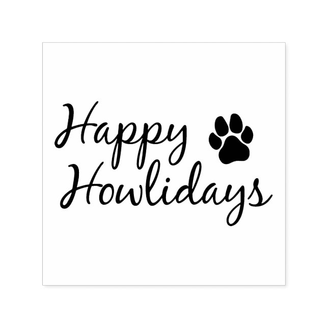 Happy Howlidays - Briefmarke Permastempel (Design)