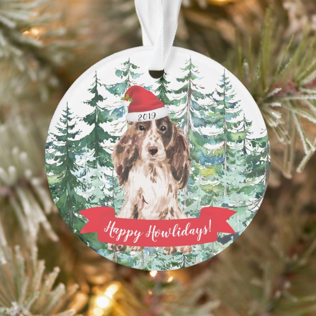 Happy Howlidays Brown Cocker Spanier Hund Weihnach Ornament (Baum)