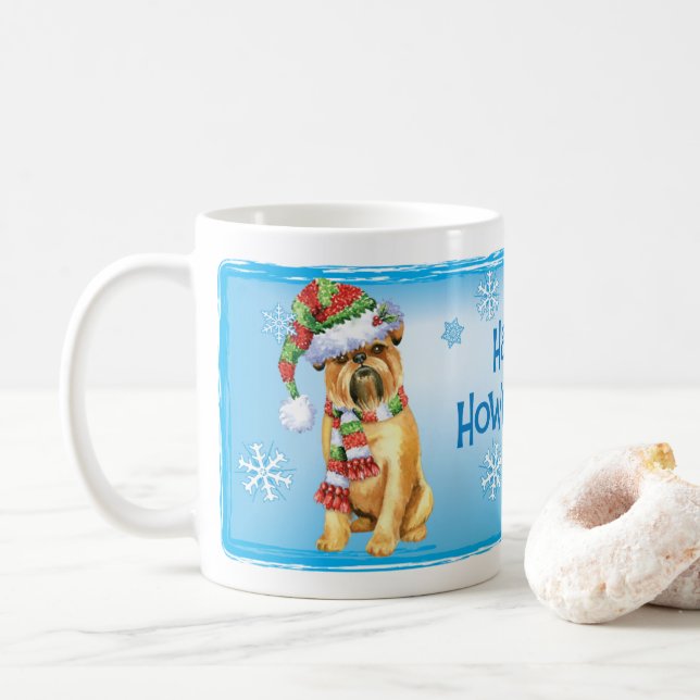 Happy Howlidays Brussels Griffon Coffee Tasse (Mit Donut)