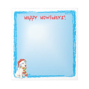 Happy Howlidays Bull Terrier Notizblock