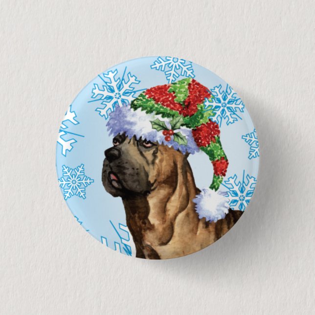 Happy Howlidays Cane Corso Button (Vorderseite)