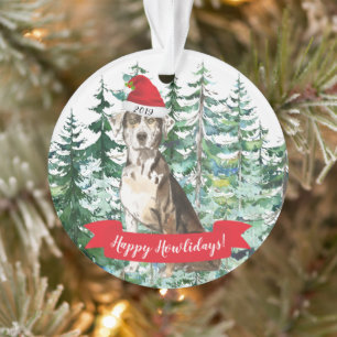 Happy Howlidays Catahoula Leopard Hund Weihnachten Ornament