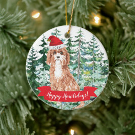 Happy Howlidays Cavapoo Dog Weihnachtsschmuck