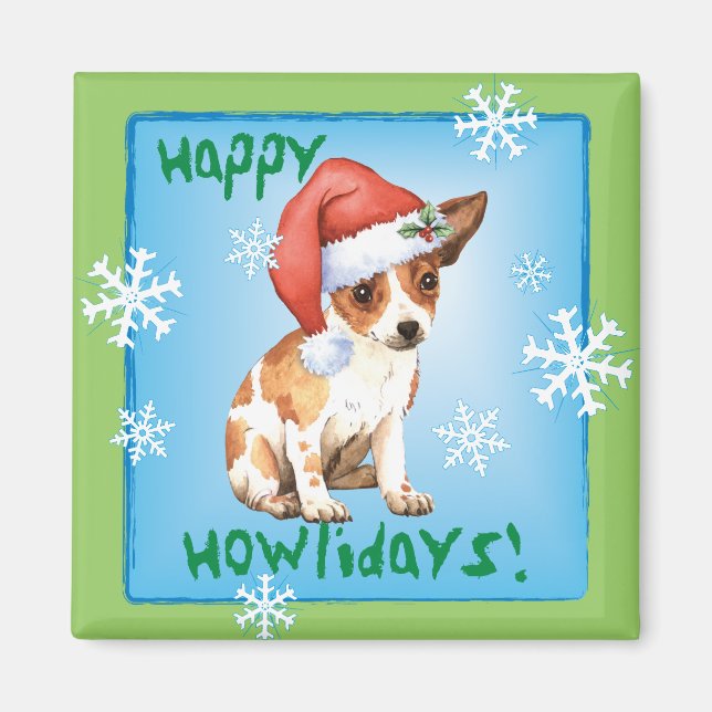 Happy Howlidays Chihuahua Magnet (Vorne)