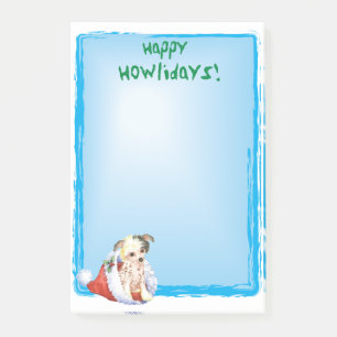 Happy Howlidays Chinese Crested Post-it Klebezettel