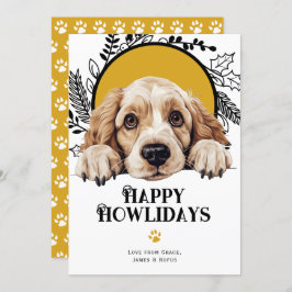Happy Howlidays Clumber Spaniel Dog Christmas Feiertagskarte