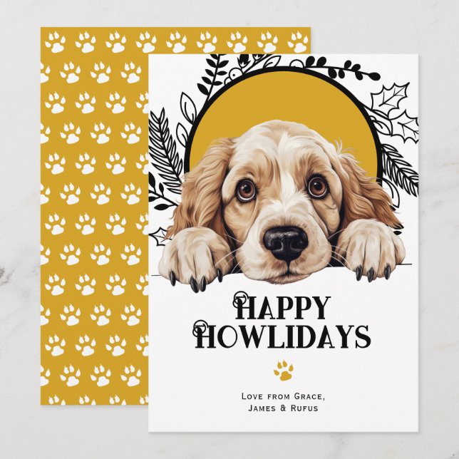 Happy Howlidays Clumber Spaniel Weihnachten (Vorne/Hinten)