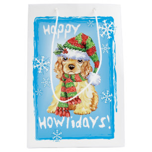 Happy Howlidays Cocker Spanier Mittlere Geschenktüte