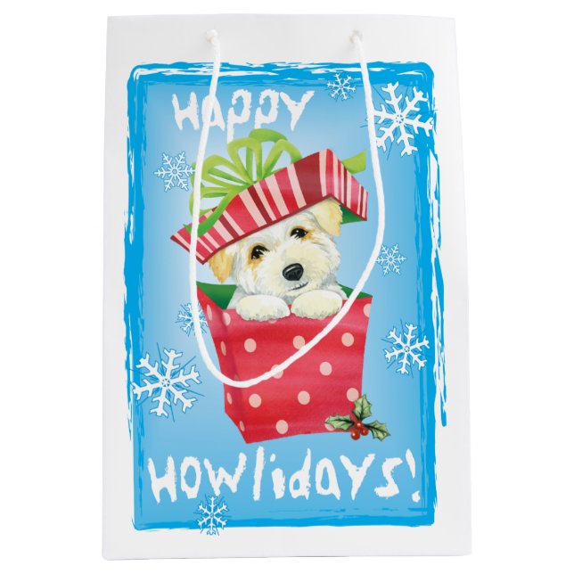 Happy Howlidays Coton Mittlere Geschenktüte (Vorderseite)
