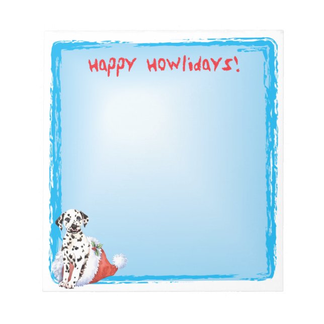 Happy Howlidays Dalmatiner Notizblock (Vorderseite)