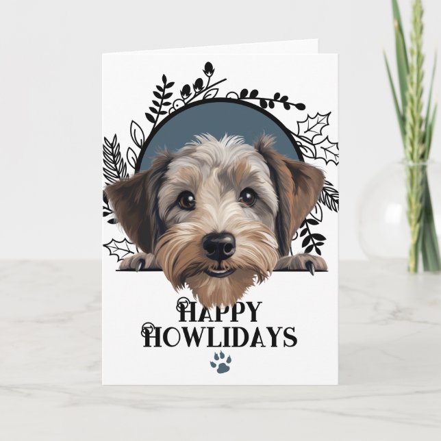 Happy Howlidays Dandie Dinmont Terrier Weihnachten (Vorderseite)