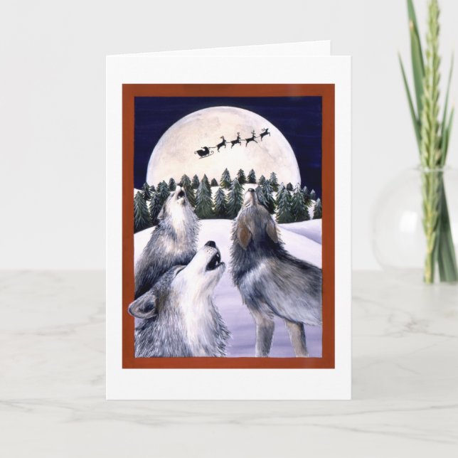 Happy Howlidays Feiertagskarte (Vorderseite)