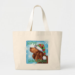 Happy Howlidays Field Spaniel Große Tote Bag Jumbo Stoffbeutel
