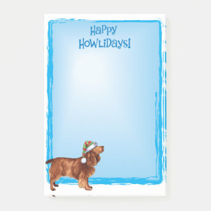 Happy Howlidays Field Spaniel Post-it Notes Klebezettel