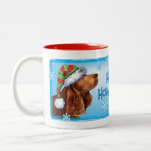 Happy Howlidays Field Spaniel Zwei-Tone-Tasse Zweifarbige Tasse