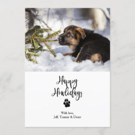 Happy Howlidays Flat Christmas Card Template Einladung