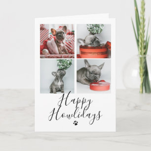 Happy Howlidays Foto Collage Dog Weihnachtskarte Einladung