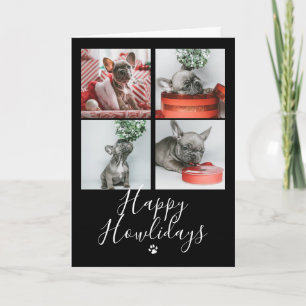 Happy Howlidays Foto Collage Dog Weihnachtskarte Einladung