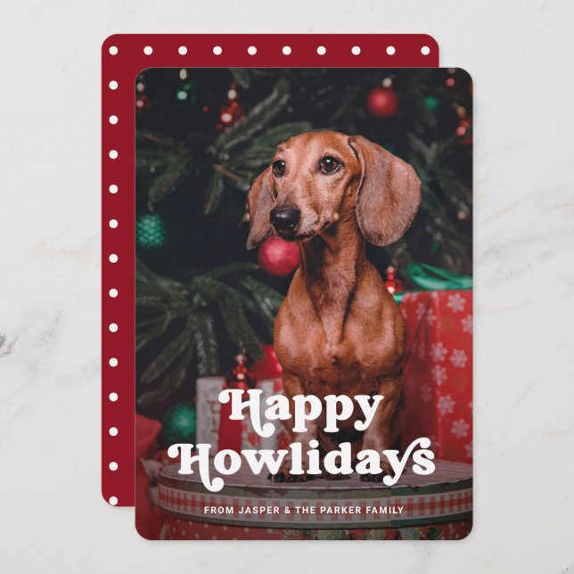Happy Howlidays | Foto eures Hundes Weihnachten (Vorne/Hinten)