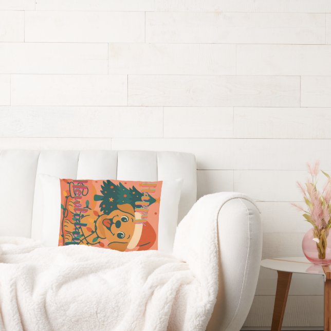 Happy Howlidays! Funny Santa Dog Lendenkissen (Liege)