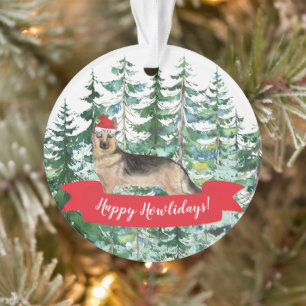 Happy Howlidays German Shepherd Dog Weihnachten Ornament
