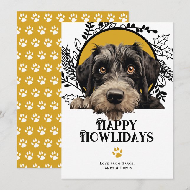 Happy Howlidays Giant Schnauzer Dog Weihnachten (Vorne/Hinten)