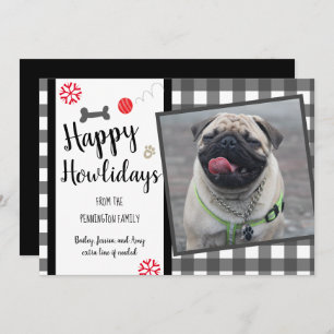 Happy Howlidays Gingham Dog Weihnachten