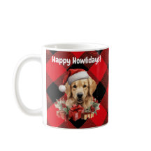 Happy Howlidays Golden Retriever Buffalo Kariert