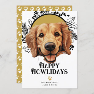 Happy Howlidays Golden Retriever Dog Weihnachten