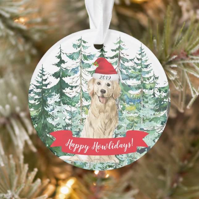 Happy Howlidays Golden Retriever Ornament (Baum)