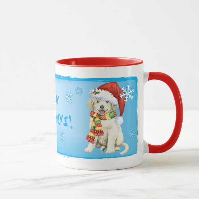 Happy Howlidays Great Pyrenäen Tasse (Rechts)