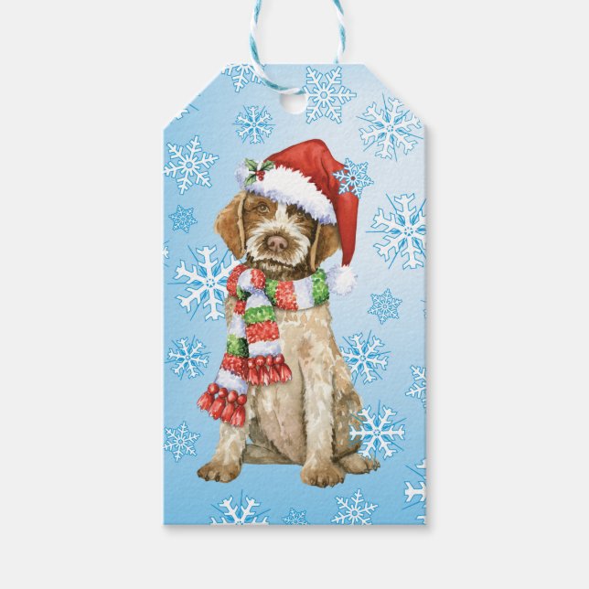 Happy Howlidays Griffon Geschenkanhänger (Vorderseite)