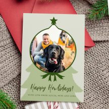 Happy Howlidays Hund Foto Grün Weihnachten