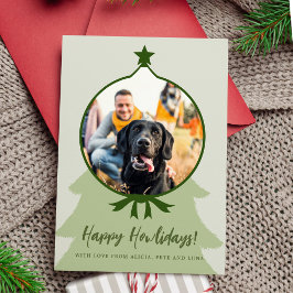 Happy Howlidays Hund Foto Grün Weihnachten