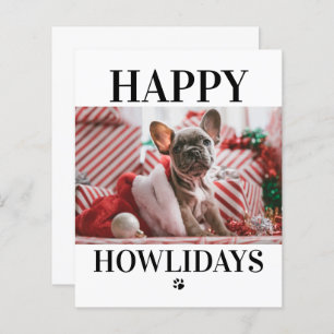Happy Howlidays Hund Weihnachten 5 Foto-Karte