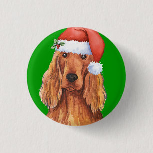 Happy Howlidays Irish Setter Button