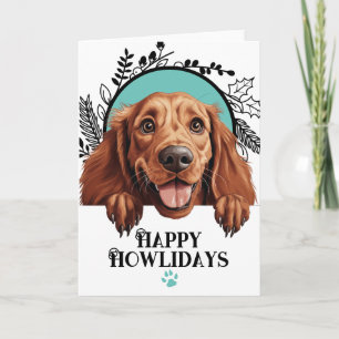 Happy Howlidays Irish Setter Dog Weihnachten