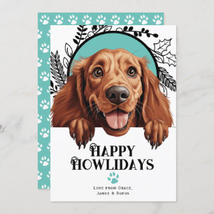 Happy Howlidays Irish Setter Dog Weihnachten