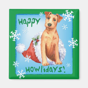 Happy Howlidays Irish Terrier Magnet