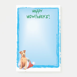 Happy Howlidays Irish Terrier Post-it Notes Klebezettel