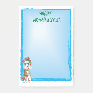Happy Howlidays Italian Greyhound Post-it Klebezettel